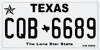 TX license plate CQB6689