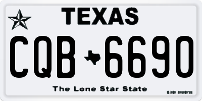 TX license plate CQB6690