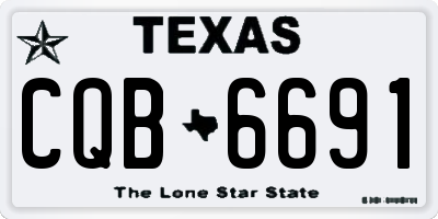 TX license plate CQB6691