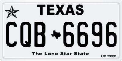 TX license plate CQB6696