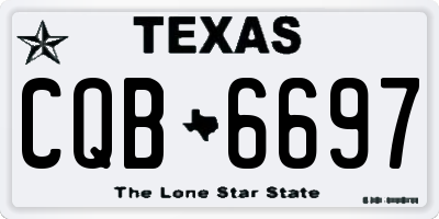 TX license plate CQB6697