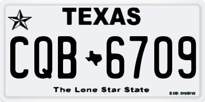 TX license plate CQB6709
