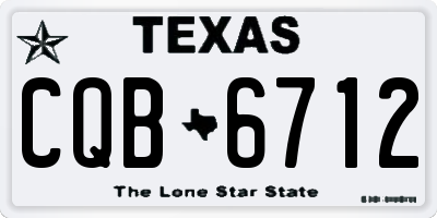 TX license plate CQB6712