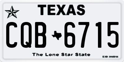 TX license plate CQB6715