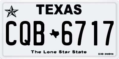 TX license plate CQB6717