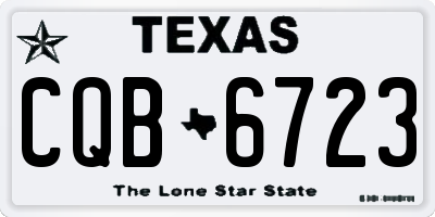 TX license plate CQB6723