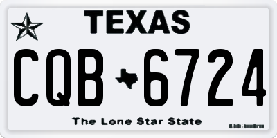 TX license plate CQB6724