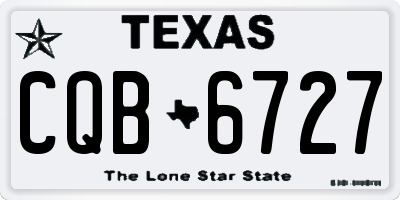 TX license plate CQB6727