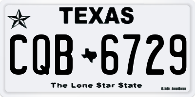 TX license plate CQB6729