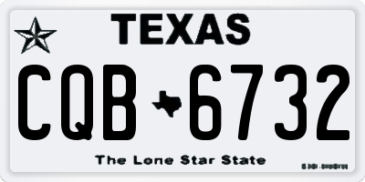 TX license plate CQB6732