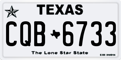TX license plate CQB6733