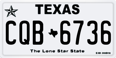 TX license plate CQB6736