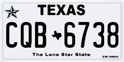 TX license plate CQB6738