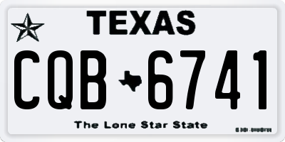 TX license plate CQB6741