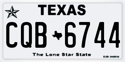 TX license plate CQB6744