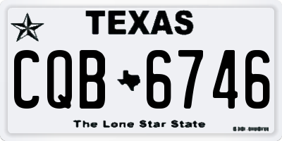 TX license plate CQB6746