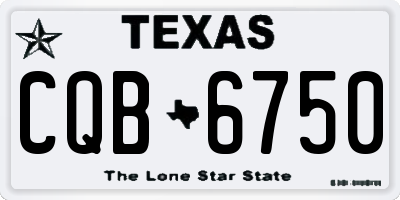 TX license plate CQB6750