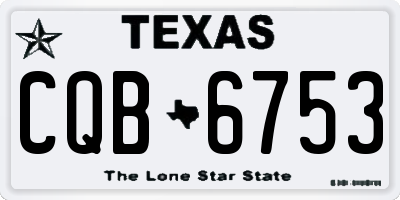 TX license plate CQB6753