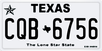 TX license plate CQB6756