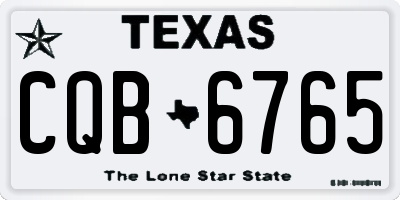 TX license plate CQB6765