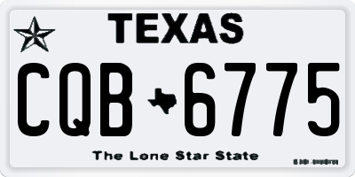 TX license plate CQB6775