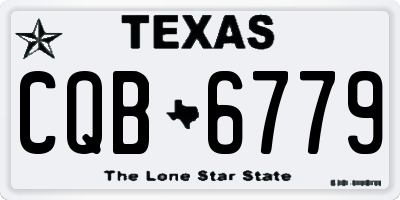 TX license plate CQB6779