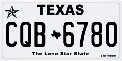 TX license plate CQB6780