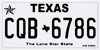 TX license plate CQB6786