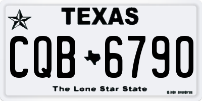 TX license plate CQB6790