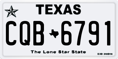 TX license plate CQB6791