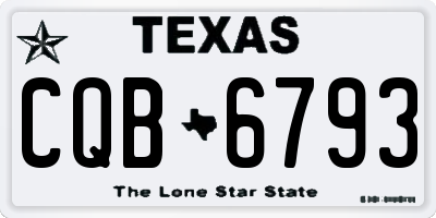 TX license plate CQB6793
