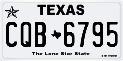 TX license plate CQB6795