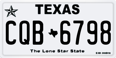 TX license plate CQB6798