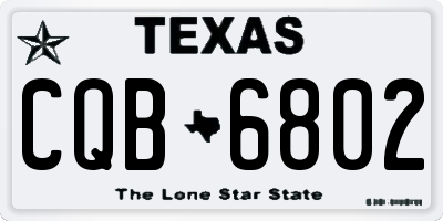 TX license plate CQB6802