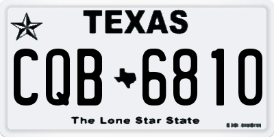 TX license plate CQB6810