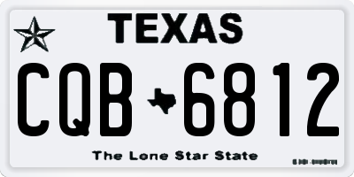 TX license plate CQB6812