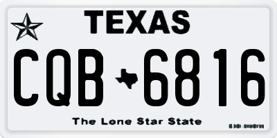 TX license plate CQB6816