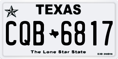 TX license plate CQB6817