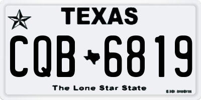 TX license plate CQB6819