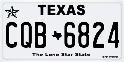 TX license plate CQB6824