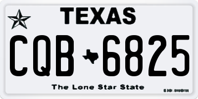 TX license plate CQB6825