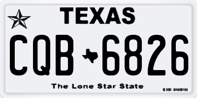 TX license plate CQB6826