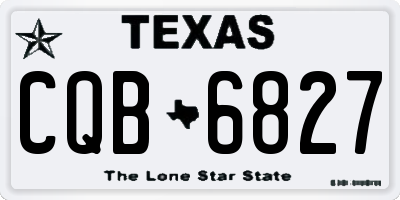 TX license plate CQB6827