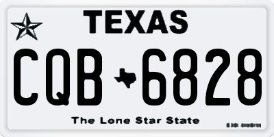 TX license plate CQB6828