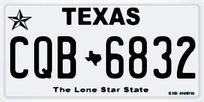 TX license plate CQB6832