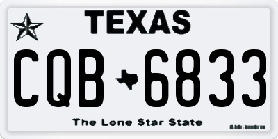 TX license plate CQB6833