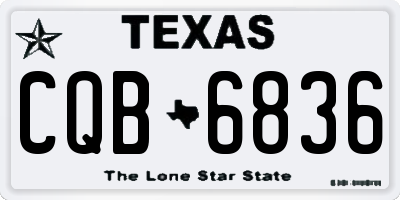 TX license plate CQB6836