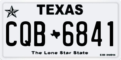 TX license plate CQB6841