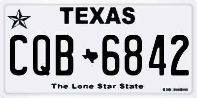 TX license plate CQB6842