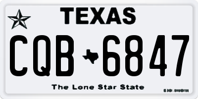 TX license plate CQB6847